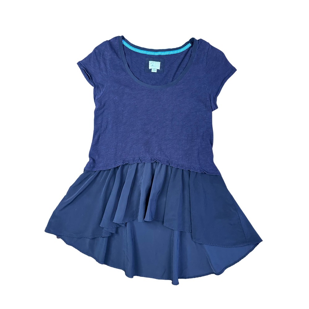 Anthropologie Postmark West End Peplum Hi Low‎ Purple Top Size S